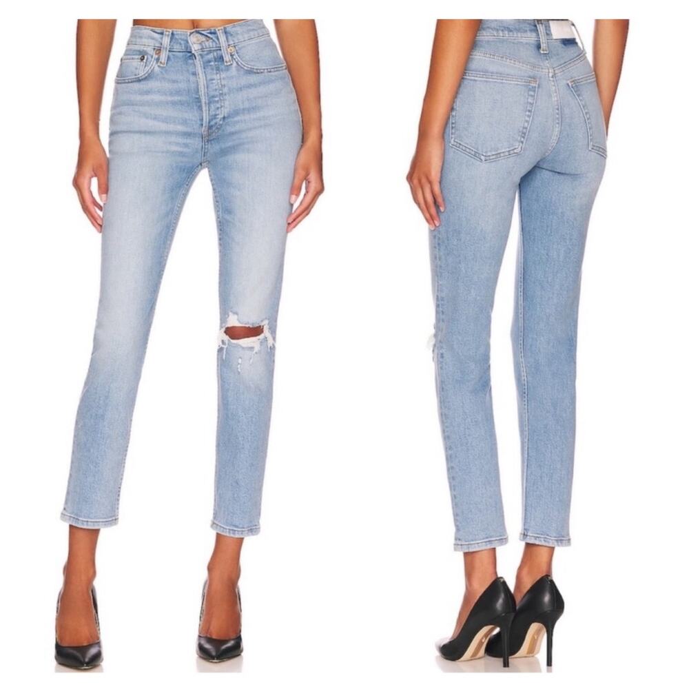 Re/Done 90's High Rise Ankle Crop Jeans